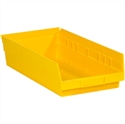 Picture of 17 7/8" x 8 3/8" x 4" Yellow Plastic Shelf Bin Boxes