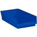 Picture of 17 7/8" x 11 1/8" x 4" Blue Plastic Shelf Bin Boxes