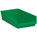 Picture of 17 7/8" x 11 1/8" x 4" Green Plastic Shelf Bin Boxes