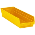 Picture of 23 5/8" x 6 5/8" x 4" Yellow Plastic Shelf Bin Boxes