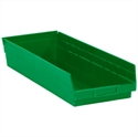 Picture of 23 5/8" x 8 3/8" x 4" Green Plastic Shelf Bin Boxes
