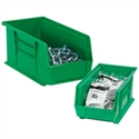 Picture of 10 7/8" x 5 1/2" x 5" Green Plastic Stack & Hang Bin Boxes
