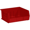 Picture of 10 7/8" x 11" x 5" Red Plastic Stack & Hang Bin Boxes