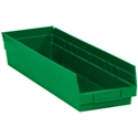 Picture of 23 5/8" x 6 5/8" x 4" Green Plastic Shelf Bin Boxes