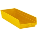 Picture of 23 5/8" x 8 3/8" x 4" Yellow Plastic Shelf Bin Boxes