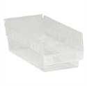 Picture of 11 5/8" x 6 5/8" x 4" Clear Plastic Shelf Bin Boxes