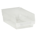 Picture of 11 5/8" x 8 3/8" x 4" Clear Plastic Shelf Bin Boxes