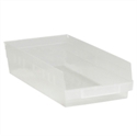 Picture of 17 7/8" x 8 3/8" x 4" Clear Plastic Shelf Bin Boxes