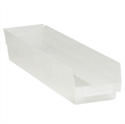 Picture of 23 5/8" x 4 1/8" x 4" Clear Plastic Shelf Bin Boxes
