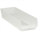 Picture of 23 5/8" x 6 5/8" x 4" Clear Plastic Shelf Bin Boxes