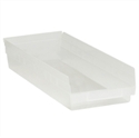 Picture of 23 5/8" x 8 3/8" x 4" Clear Plastic Shelf Bin Boxes