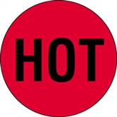 Picture of 2" Circle - "Hot" (Fluorescent Red) Labels