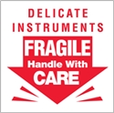 Picture of 3" x 3" - "Delicate Instruments - Fragile" Labels