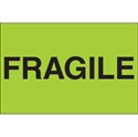 Picture of 2" x 3" - "Fragile" (Fluorescent Green) Labels