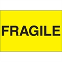 Picture of 2" x 3" - "Fragile" (Fluorescent Yellow) Labels