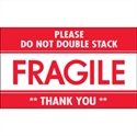 Picture of 3" x 5" - "Fragile - Do Not Double Stack" Labels