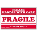 Picture of 3" x 5" - "Fragile - Handle With Care" Labels