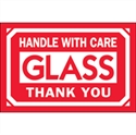 Picture of 2" x 3" - "Glass - Handle With Care - Thank You" Labels