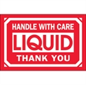 Picture of 2" x 3" - "Handle With Care - Liquid - Thank You" Labels