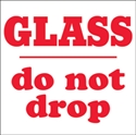 Picture of 4" x 4" - "Glass - Do Not Drop" Labels