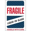 Picture of 4" x 6" - "Fragile - Liquid in Glass" Labels