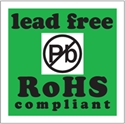Picture of 2" x 2" - "Lead Free RoHs Compliant" Labels