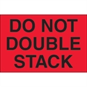 Picture of 2" x 3" - "Do Not Double Stack" (Fluorescent Red) Labels