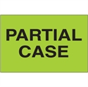 Picture of 2" x 3" - "Partial Case" (Fluorescent Green) Labels