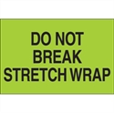Picture of 2" x 3" - "Do Not Break Stretch Wrap" (Fluorescent Green) Labels