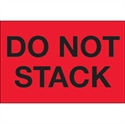 Picture of 2" x 3" - "Do Not Stack" (Fluorescent Red) Labels