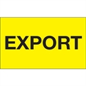 Picture of 3" x 5" - "Export" (Fluorescent Yellow) Labels