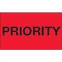 Picture of 3" x 5" - "Priority" (Fluorescent Red) Labels