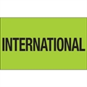 Picture of 3" x 5" - "International" (Fluorescent Green) Labels