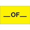 Picture of 3" x 5" - "__ Of __" (Fluorescent Yellow) Labels
