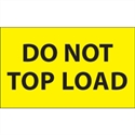 Picture of 3" x 5" - "Do Not Top Load" (Fluorescent Yellow) Labels