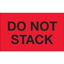 Picture of 3" x 5" - "Do Not Stack" (Fluorescent Red) Labels