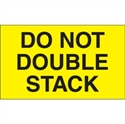 Picture of 3" x 5" - "Do Not Double Stack" (Fluorescent Yellow) Labels