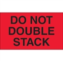 Picture of 3" x 5" - "Do Not Double Stack" (Fluorescent Red) Labels