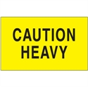 Picture of 3" x 5" - "Caution - Heavy" (Fluorescent Yellow) Labels
