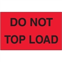 Picture of 3" x 5" - "Do Not Top Load" (Fluorescent Red) Labels