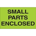 Picture of 3" x 5" - "Small Parts Enclosed" (Fluorescent Green) Labels