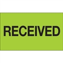 Picture of 3" x 5" - "Received" (Fluorescent Green) Labels