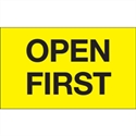 Picture of 3" x 5" - "Open First" (Fluorescent Yellow) Labels