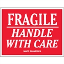 Picture of 3" x 5" - "Fragile - Handle With Care" Labels