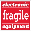 Picture of 4" x 4" - "Fragile - Electronic Equipment" Labels