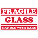 Picture of 3" x 5" - "Fragile - Glass - Handle With Care" Labels