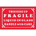 Picture of 3" x 5" - "Fragile - Liquid in Glass - HWC" Labels