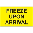 Picture of 3" x 5" - "Freeze Upon Arrival" (Fluorescent Yellow) Labels