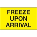 Picture of 3" x 5" - "Freeze Upon Arrival" (Fluorescent Yellow) Labels