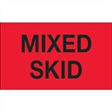 Picture of 3" x 5" - "Mixed Skid" (Fluorescent Red) Labels